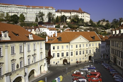 Výhled z hotelu Three Storks Praha